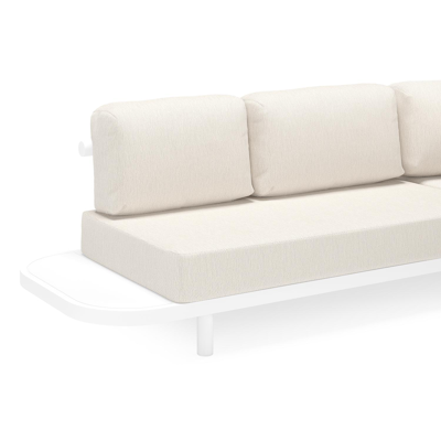 Lindo loungehoek in wit aluminium met sand weather+ softtouch kussens