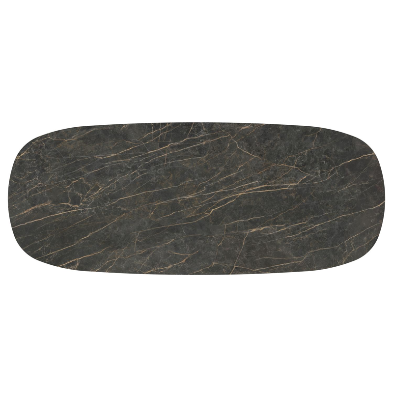 Amico tuintafel bombo in zwart aluminium en volkeramiek Black Obsession - L 320 x B 130 x H 73.5 cm