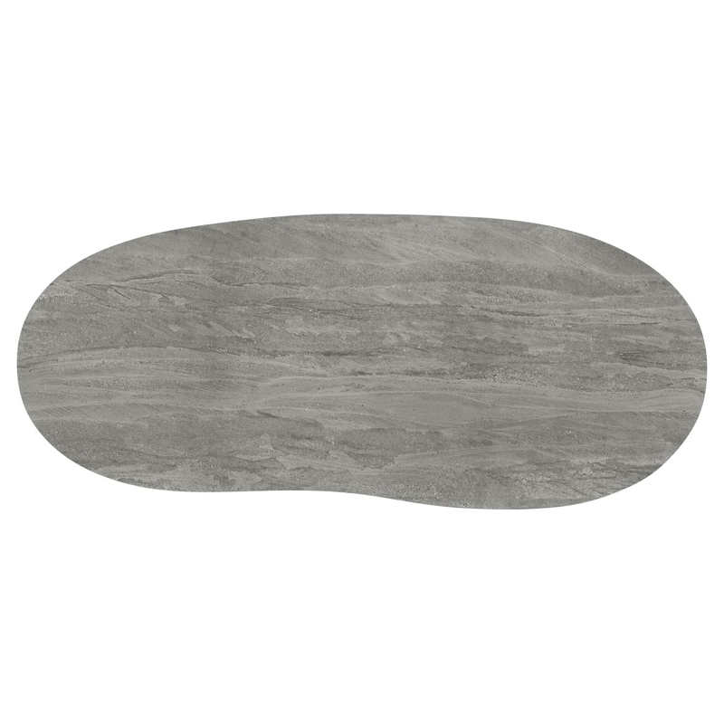 Amico tuintafel organisch in zwart aluminium en volkeramiek Aspen Grey - L 280 x B 120 x H 73.5 cm
