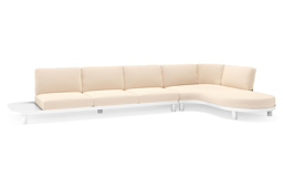 Chaise longue links + 3-zit