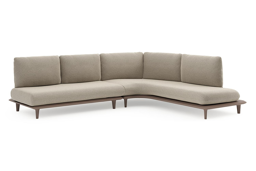 Chaise longue links + 2-zit