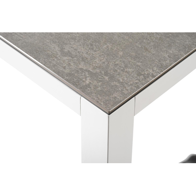 Tafelblad in volkeramiek op glas - Grijs - L 200  x B 100 cm