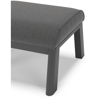 Cirello poef in zwart aluminium met savane tornado all weather sunbrella® luxe kussen