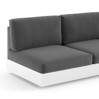 Como loungebank in wit aluminium met lopi shadow all weather sunbrella® luxe kussen