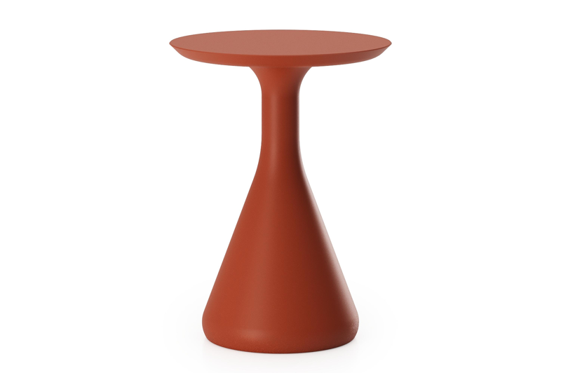 Bomero bijzettafel in roestbruin aluminium - Dia. 34 x H 46 cm