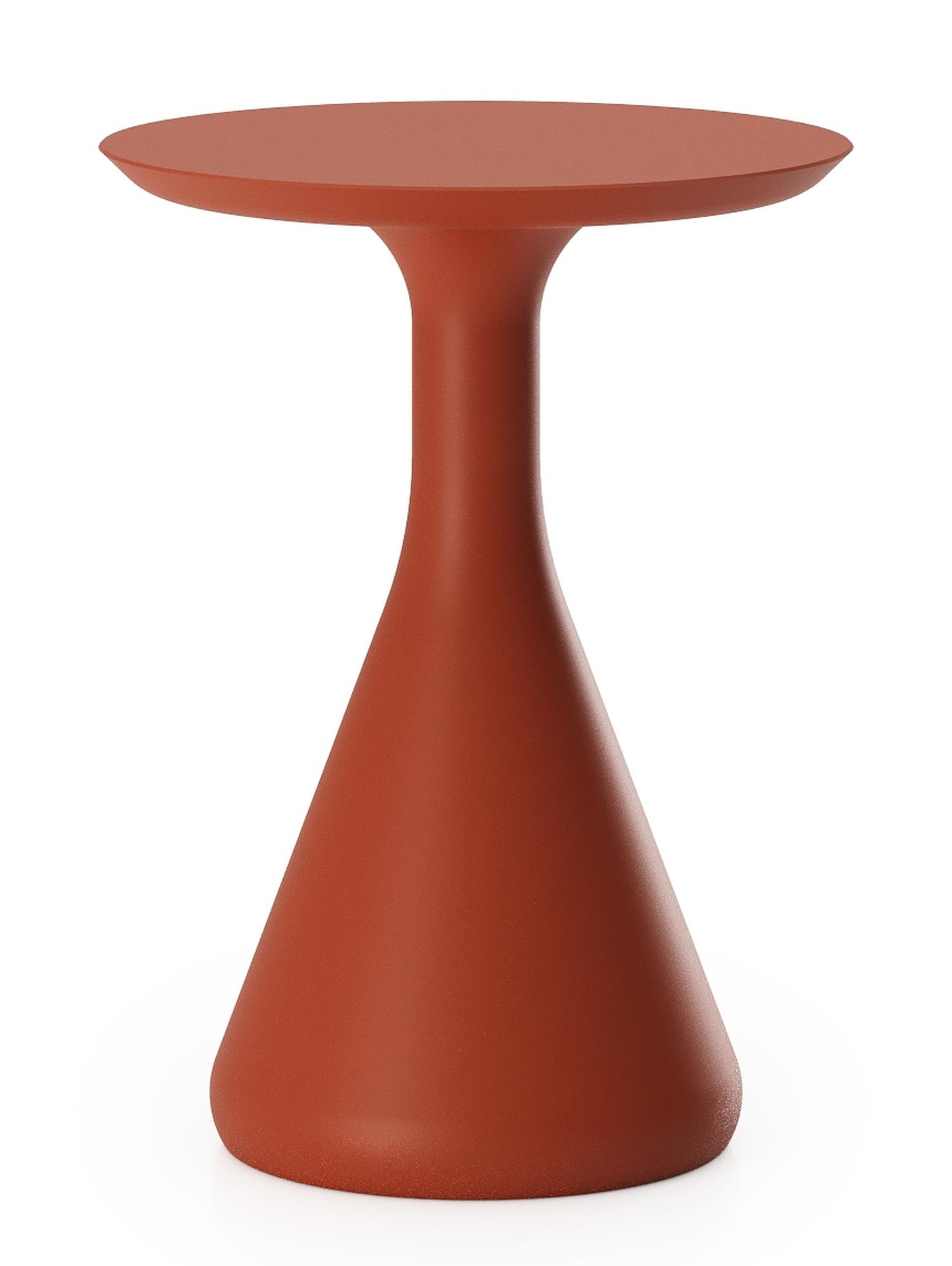 Bomero bijzettafel in roestbruin aluminium - Dia. 34 x H 46 cm