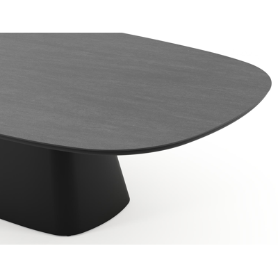 Amico tuintafel bombo xl in zwart aluminium en volkeramiek Basalt Black - L 270 x B 148 x H 73.5 cm