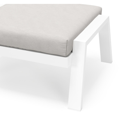 VENETO lounge POUF alu WHITE+AW SUNBRELLA PREMIUM