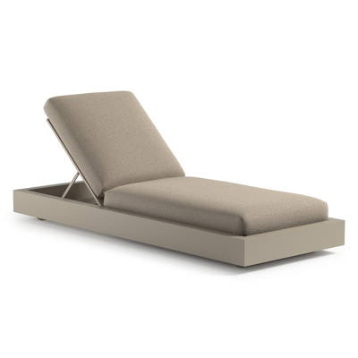 Como verstelbaar ligbed in beige aluminium met marbella beige all weather cosytica