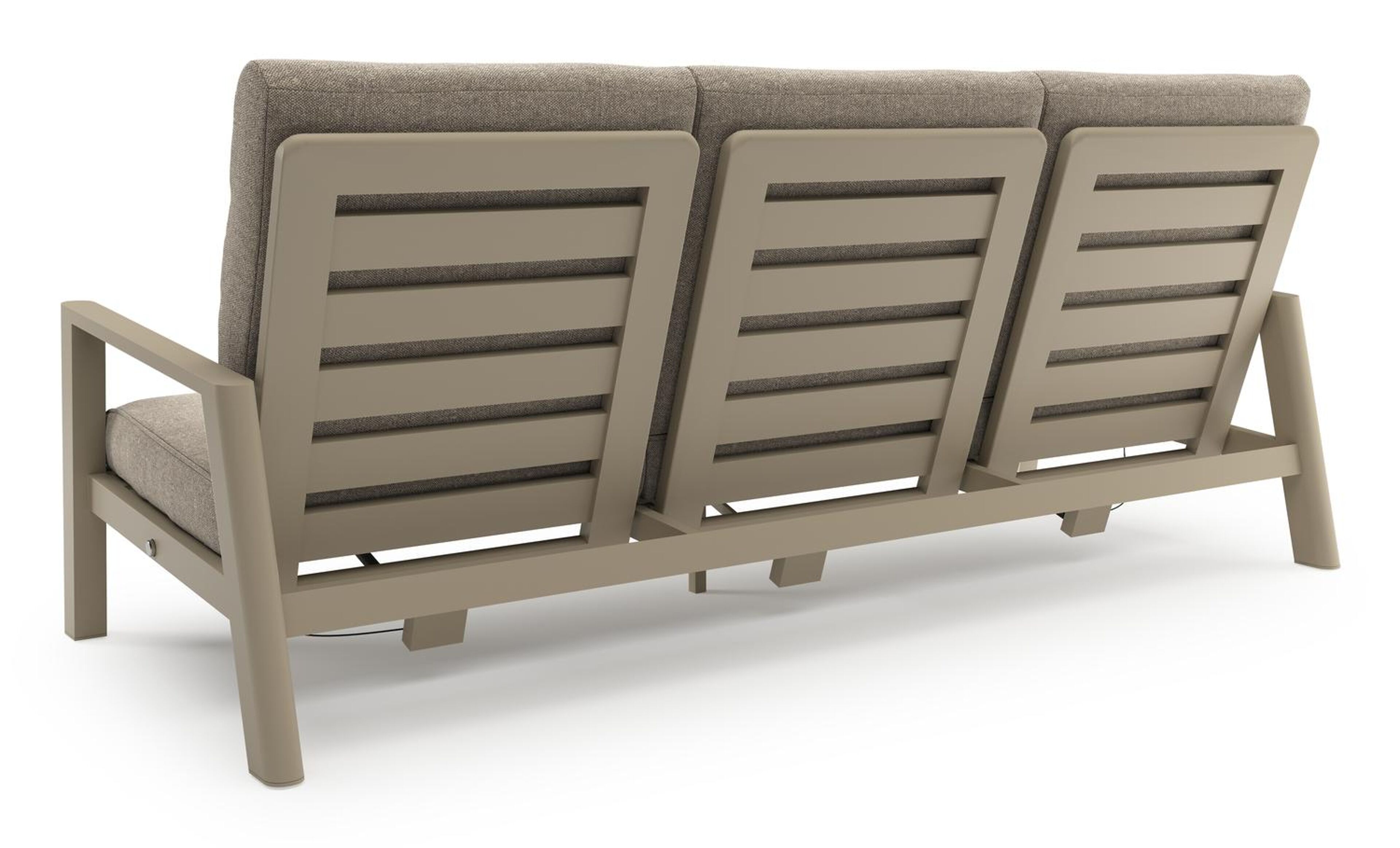 Cirello loungeset in beige aluminium met chartres pewter all weather sunbrella® luxe kussen