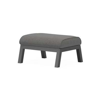 Zen'so poef in zwart aluminium met savane tornado all weather sunbrella® luxe kussen