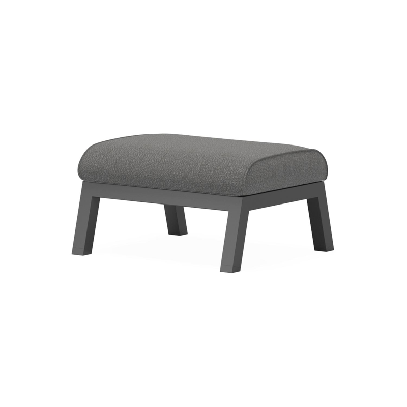 Zen'so poef in zwart aluminium met savane tornado all weather sunbrella® luxe kussen