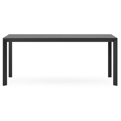 Malito tuintafel in zwart aluminium en volkeramiek basalt black - L 180 x B 80 x H 75 cm