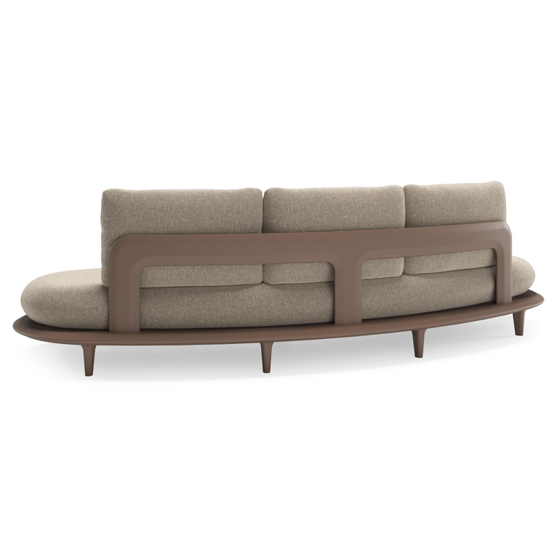 Bomero loungeset in taupe aluminium met chartres pewter all weather sunbrella® luxe kussen