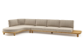 Chaise longue rechts + 3-zit