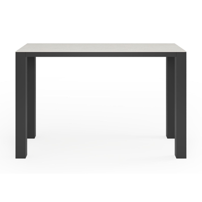 Table de jardin Nano en aluminium noir et céramique pleine shilin - Lg 170 x Larg. 70 x H 106 cm