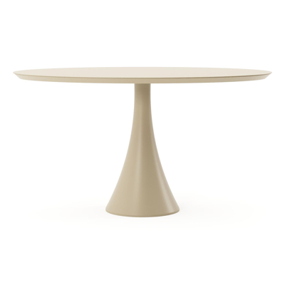 Fano tuintafel ovaal in beige aluminium - L 140 x B 80 x H 75 cm