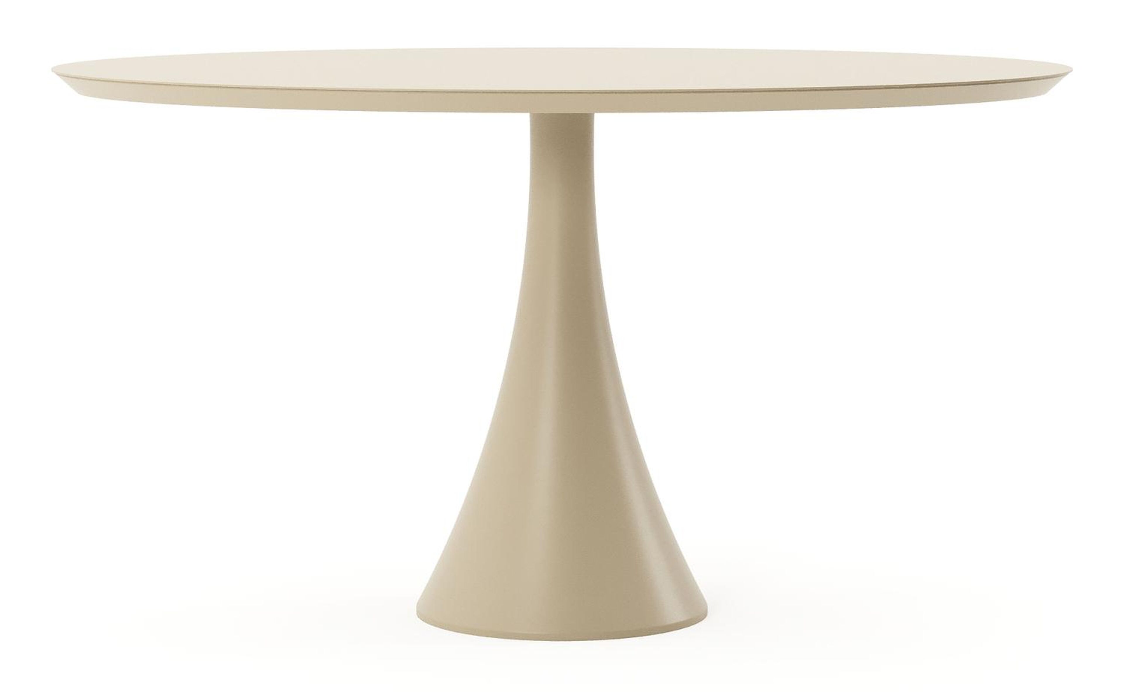 Fano tuintafel ovaal in beige aluminium - L 140 x B 80 x H 75 cm