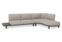 Chaise longue links + 2-zit