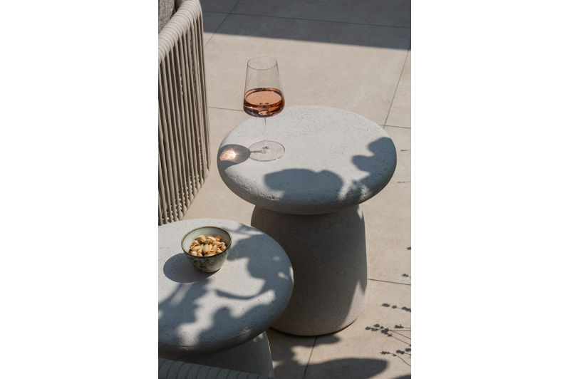 Globo bijzettafel in beige beton beige - Dia. 40 x H 40 cm