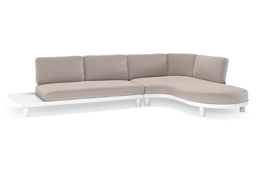 Chaise longue links + 2-zit