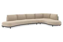 Chaise longue links + 3-zit organisch