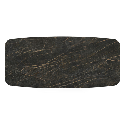 Table de jardin Cesano en aluminium noir et céramique pleine black obsession - Lg 255 x Larg. 115 x H 75 cm