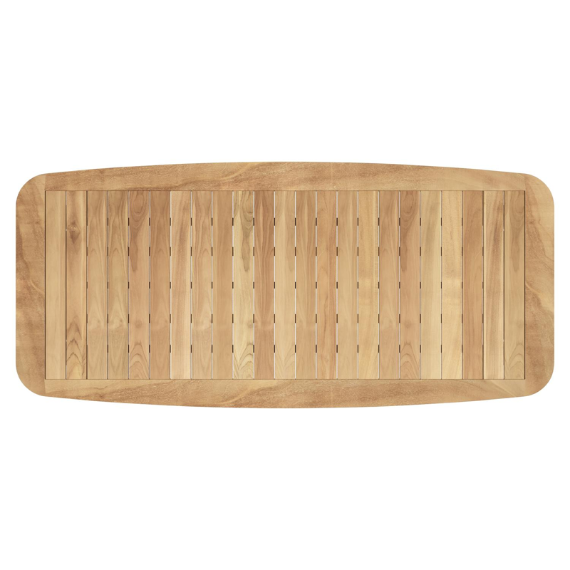 Mosa tuinset in zwart aluminium en teak met 6 Gerona tuinstoelen