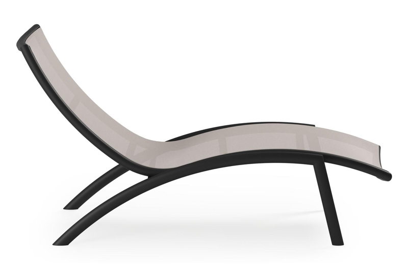 Siena ligbed in zwart aluminium