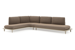 Chaise longue droite + 3-pl