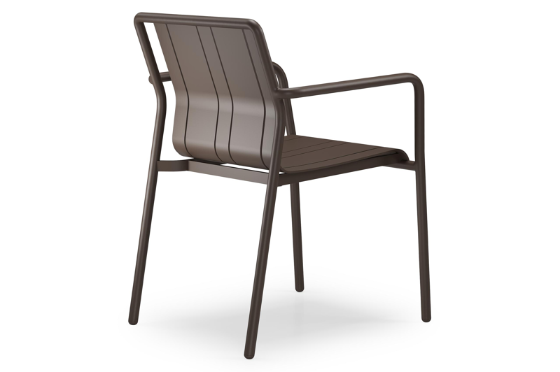 Bolito tuinstoel in donkerbruin aluminium
