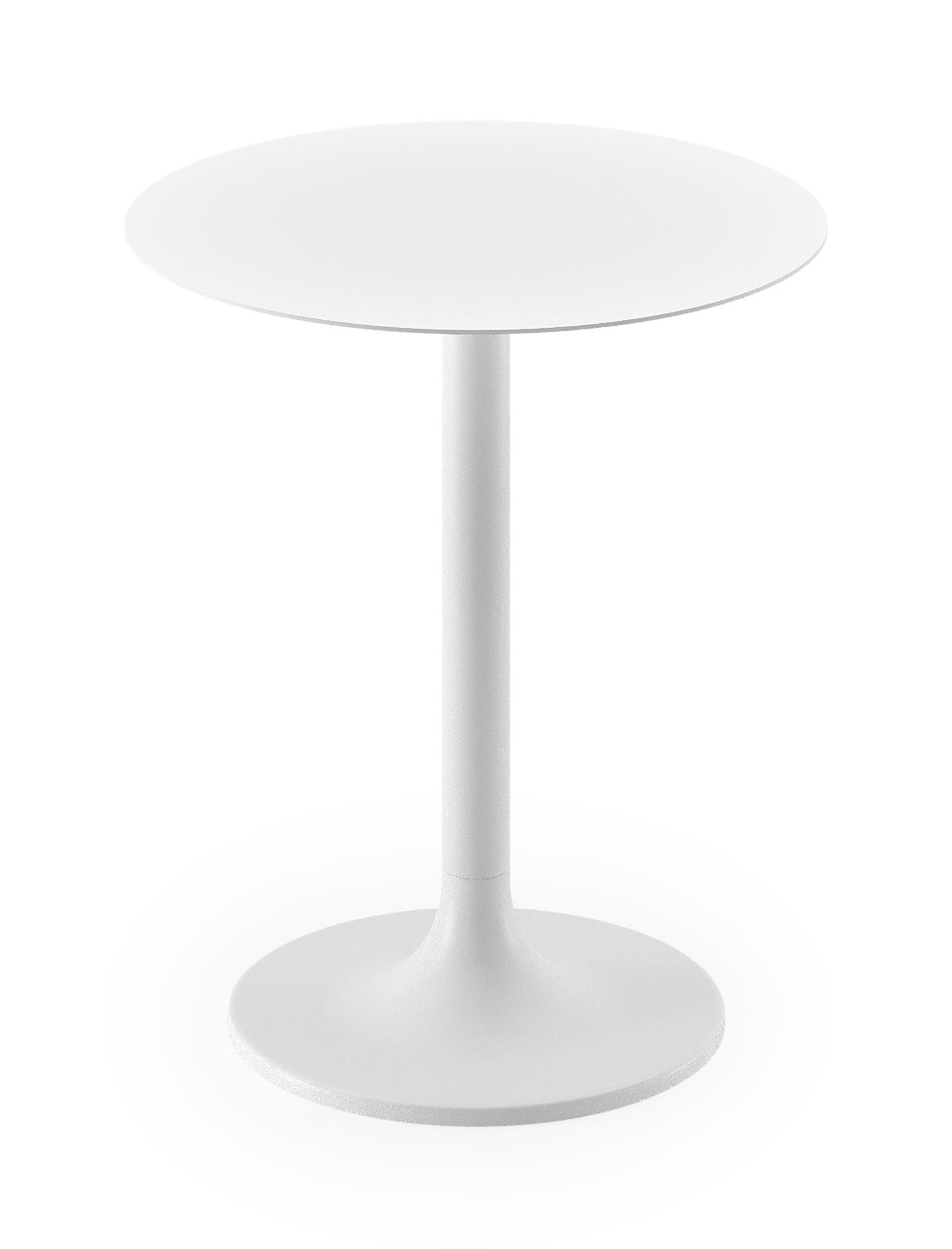 Table d'appoint Litta en aluminium blanc - Dia. 43 x H 50 cm