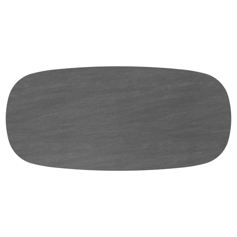 Amico tuintafel bombo in zwart aluminium en volkeramiek Basalt Black - L 270 x B 125 x H 73.5 cm