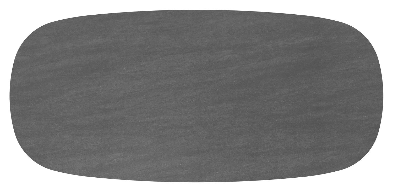 Amico tuintafel bombo in zwart aluminium en volkeramiek Basalt Black - L 270 x B 125 x H 73.5 cm