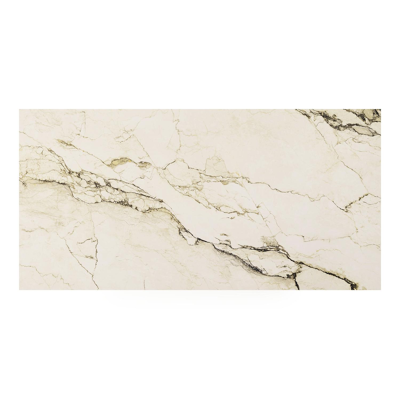 Nano tuintafel rechthoekig in wit aluminium en volkeramiek colorado dunes - L 200 x B 100 x H 75 cm