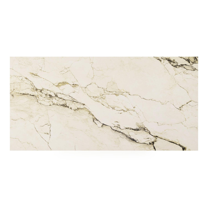 Nano tuintafel rechthoekig in wit aluminium en volkeramiek colorado dunes - L 200 x B 100 x H 75 cm