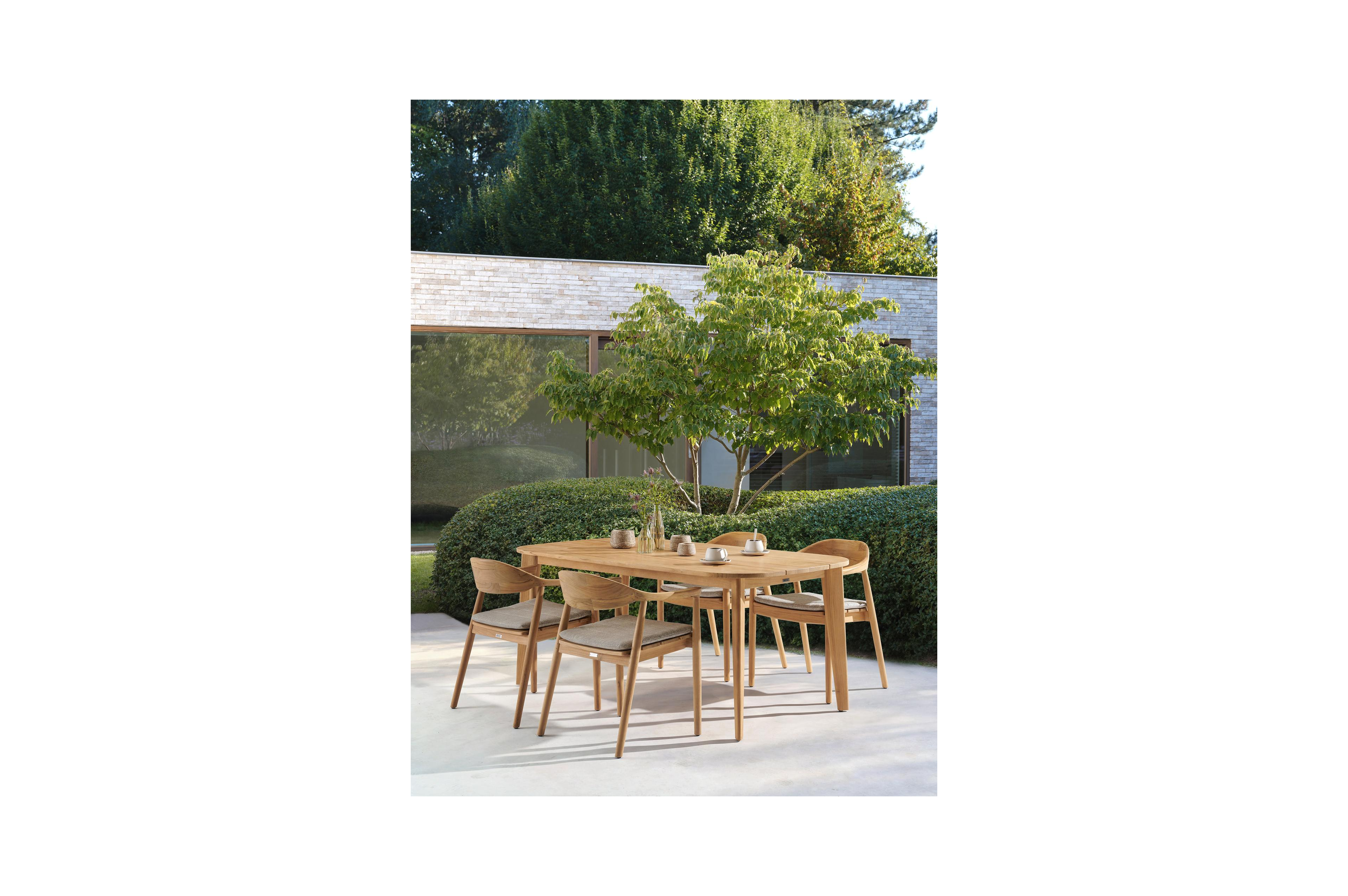 Lacrima tuintafel bootvorm in teak - L 180 x B 95 cm