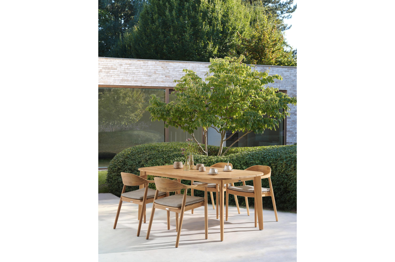 Lacrima tuintafel bootvorm in teak - L 180 x B 95 cm