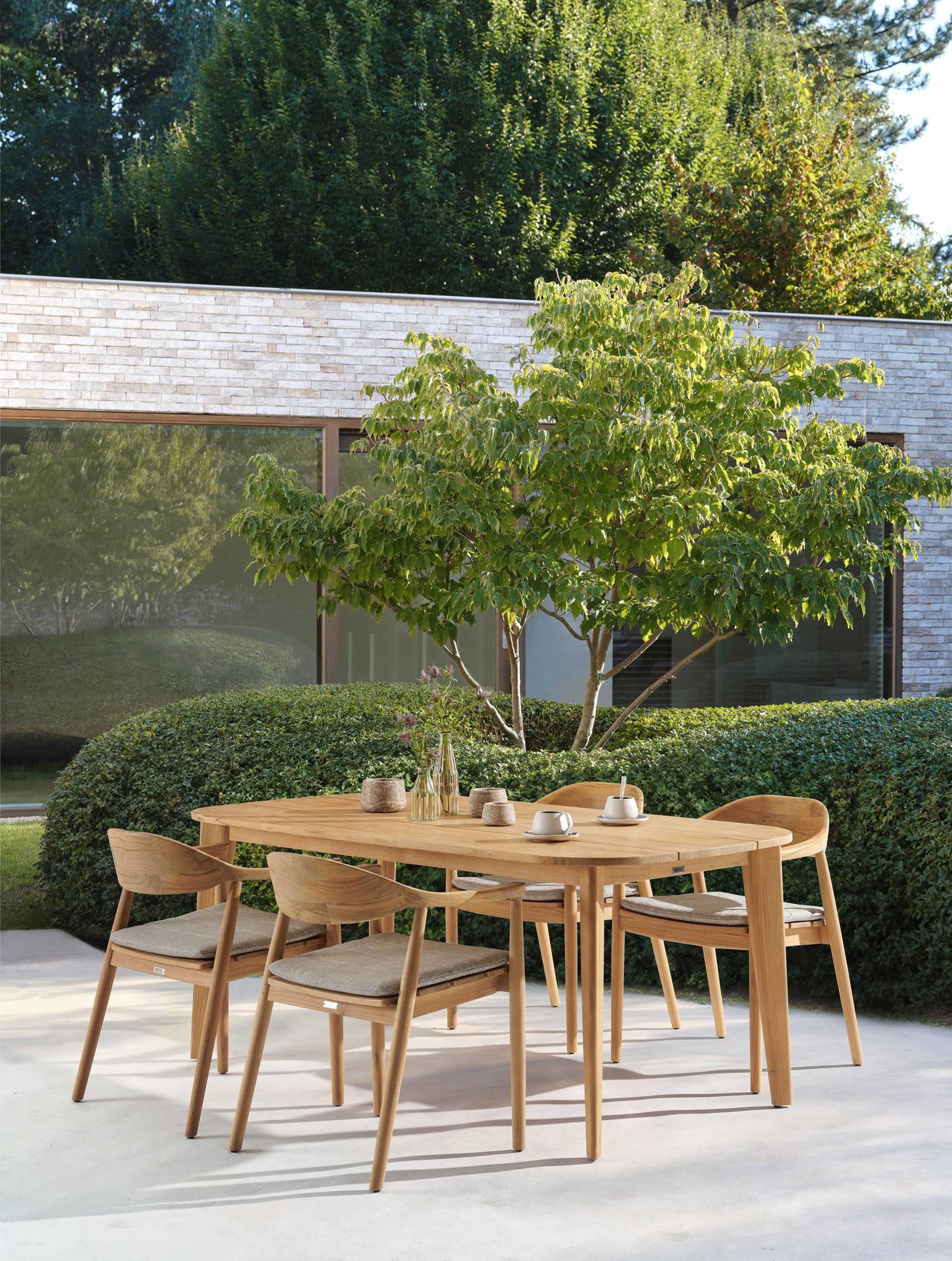 Lacrima tuintafel bootvorm in teak - L 180 x B 95 cm