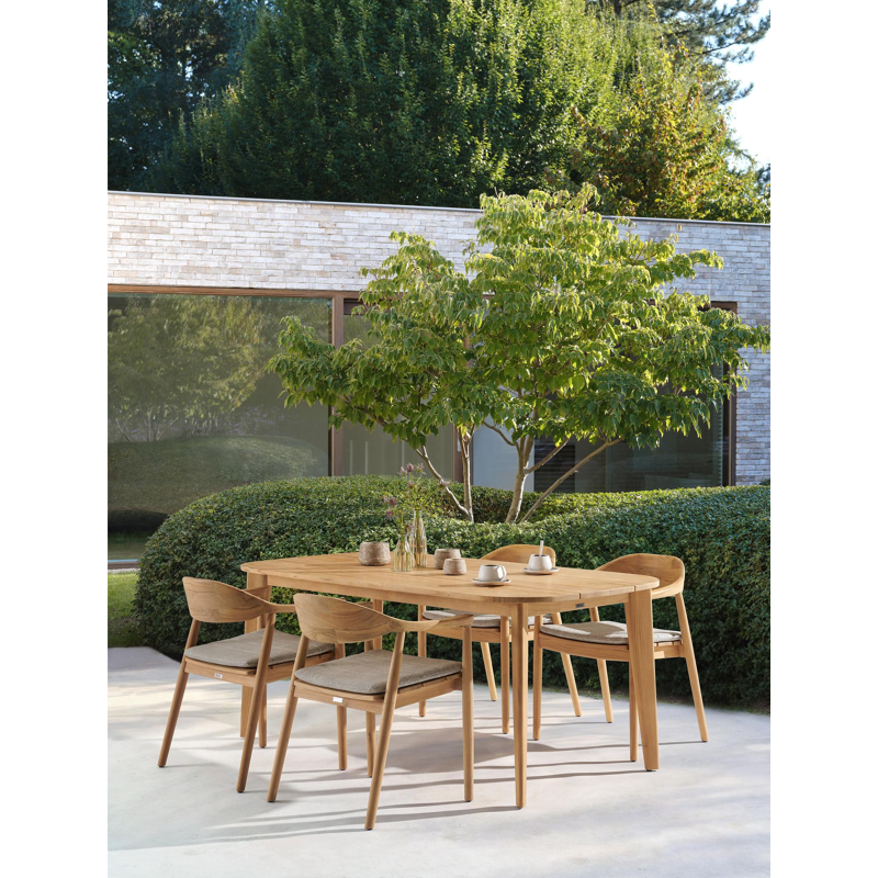 Lacrima tuintafel bootvorm in teak - L 180 x B 95 cm