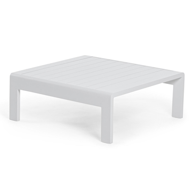 Aurano loungetafel in wit aluminium - L 85 x B 83 x H 32 cm