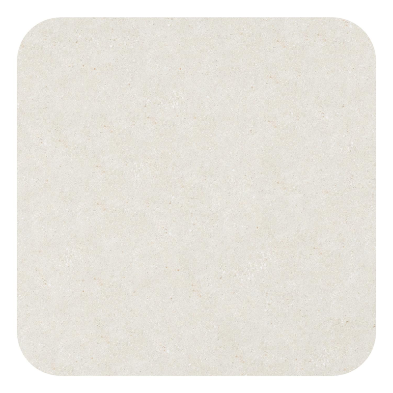 Amico low dining tuintafel afgerond vierkant in zwart aluminium en volkeramiek Shilin - L 148 x B 148 x H 61 cm