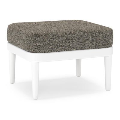 Pouf Orso en aluminium blanc et coussins en all weather cosytica Marbella Tunder