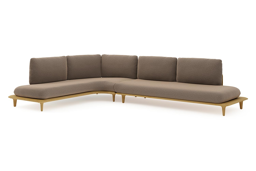 Chaise longue droite + 3-pl