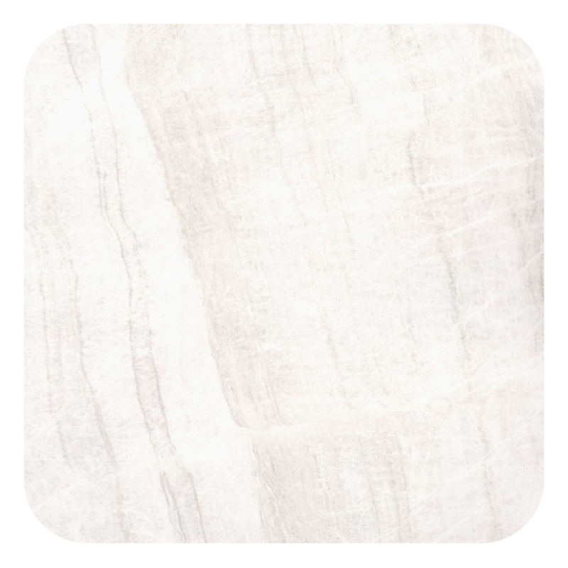 Table de jardin Amico carré arrondi en aluminium blanc et céramique pleine Taj Mahal - Lg. 148 x Lrg. 148 x Haut. 73.5 cm