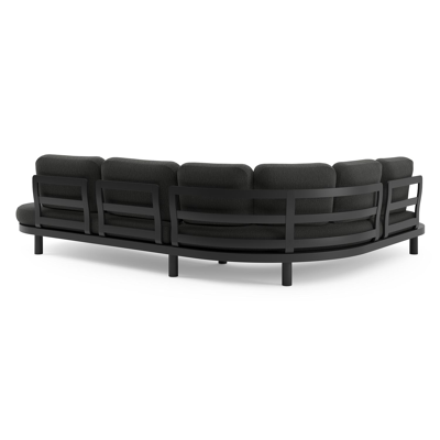 Palma loungehoek in zwart aluminium met sky black weather+ softtouch kussen