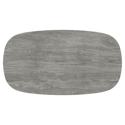 Amico tuintafel bombo xl in wit aluminium en volkeramiek Aspen Grey - L 270 x B 148 x H 73.5 cm