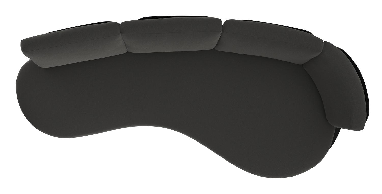 Donato loungebank in zwart aluminium met natte sooty all weather sunbrella® luxe kussen