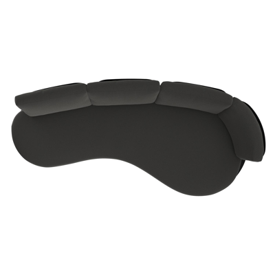 Donato loungebank in zwart aluminium met natte sooty all weather sunbrella® luxe kussen