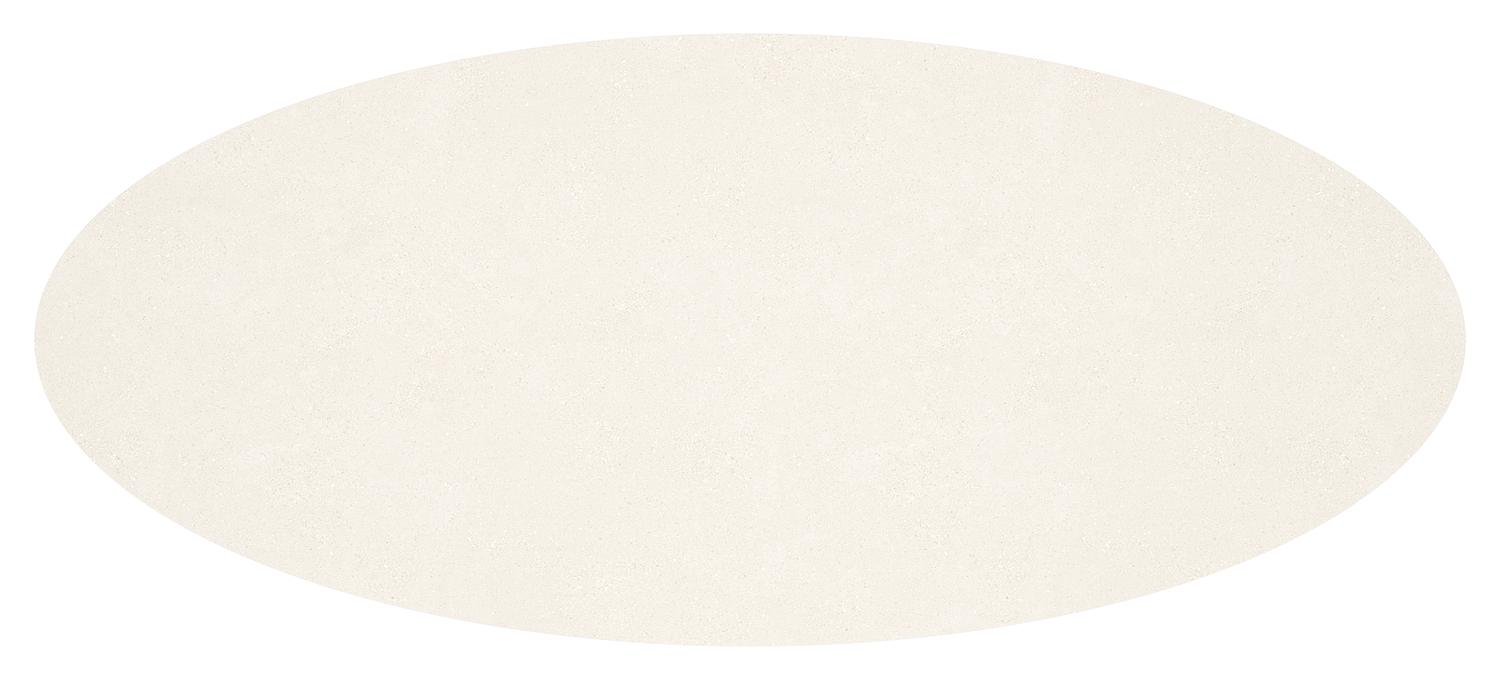 Pamplona ensemble de jardin ovale en aluminium blanc en sintered stone crema minerale avec 10 chaises de jardin Amalfi